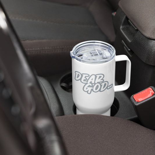 Travel mug with a handle